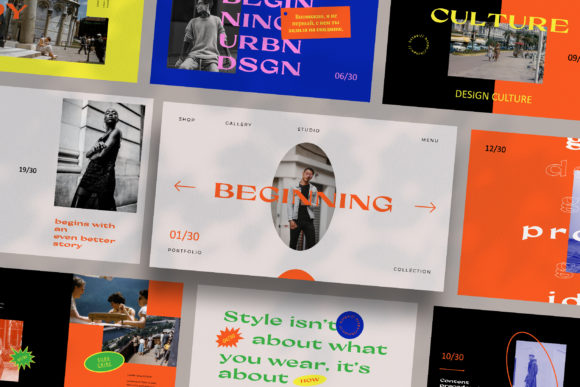 Beginning - Google Slide Template: A Fresh Start for Presentations