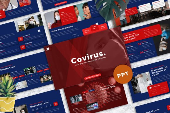 Covirus: A Professional Covid Medical PowerPoint Template