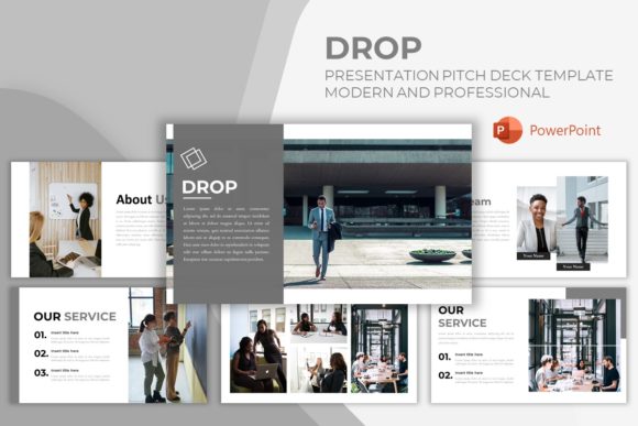 Elevate Your Presentations with the Pitch Deck PowerPoint Template - Drop