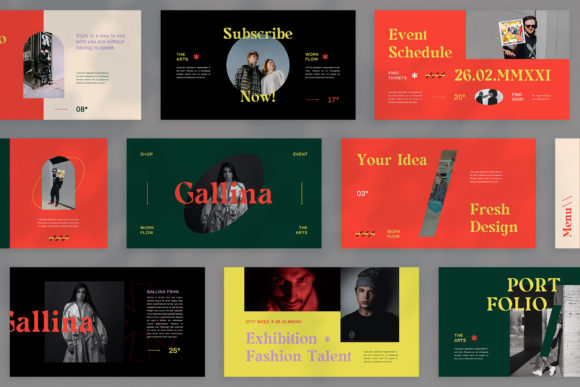 Gallina - Google Slide Template: A Modern Visual Solution