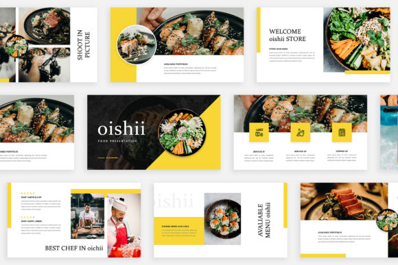 Oishii – Google Slide Template: Fresh Design for Modern Presentations