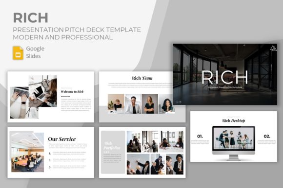 Rich Pitch Deck Template: A Designer's Take on Modern Elegance