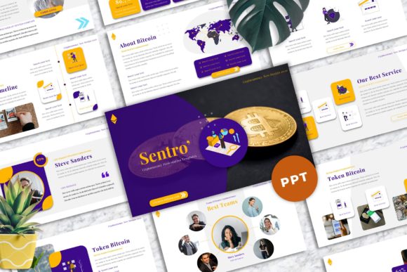 Sentro - Cryptocurrency Powerpoint: A Modern Template for Digital Pitches