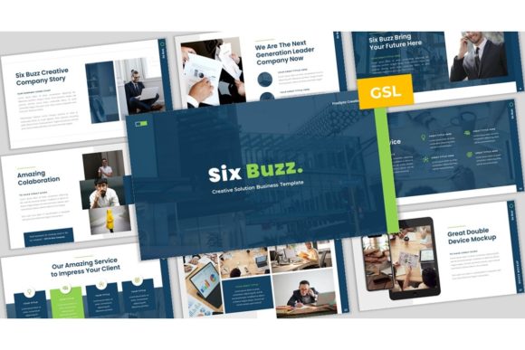 Six Buzz Creative Business Google Slides: A Modern Design Toolkit